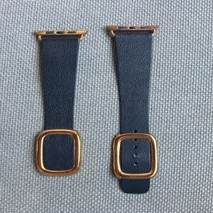 Leather and gold Apple Watch Band